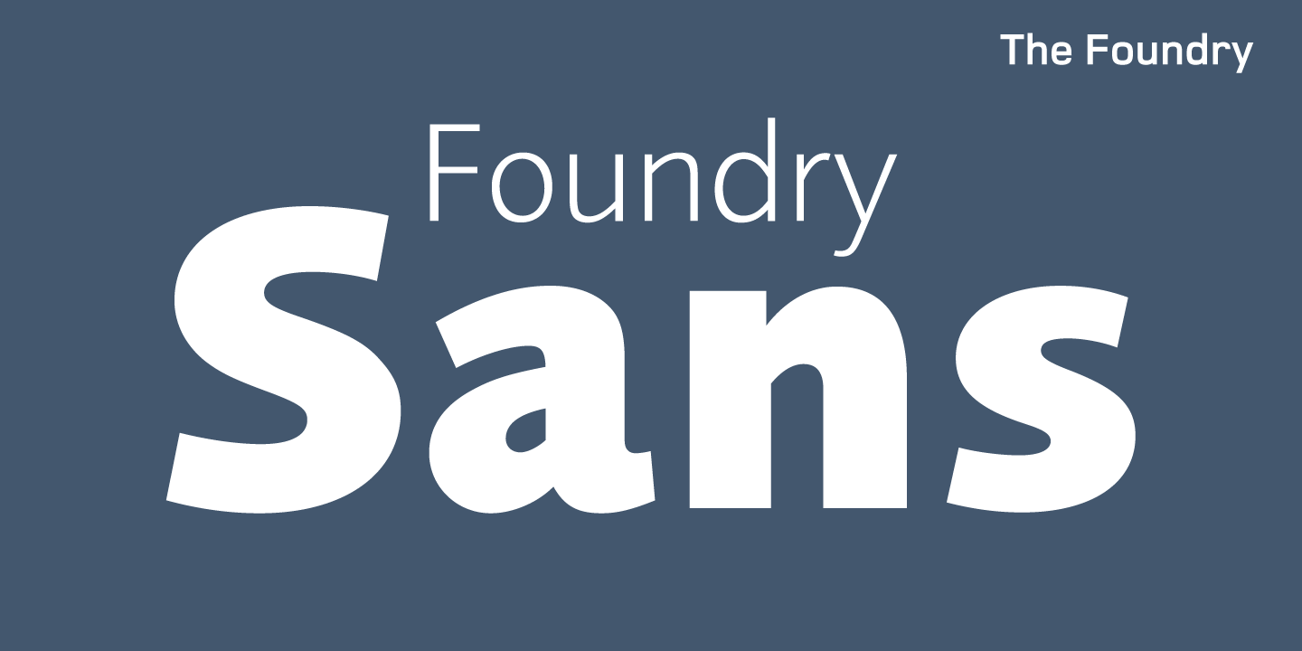 Пример шрифта Foundry Sans